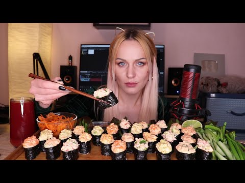 Видео: MUKBANG | Домашние гунканы/суши | Homemade gunkans/sushi не ASMR