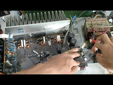 Видео: Ремонт ресивера Yamaha RX-V350 AVR. Симптомы: Не включается. Сильно повреждён. Проблема: Нет пита...