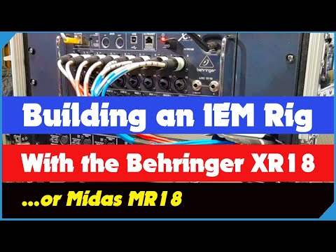 Видео: Как собрать комплект внутриушных наушников с использованием Behringer XR18 или Midas MR18 — компл...
