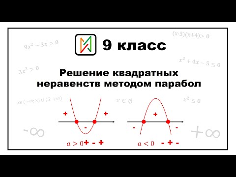 Видео: Решение квадратных неравенств методом парабол