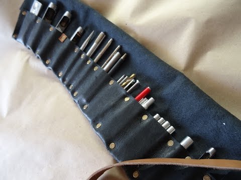 Видео: Тяп-ляп скрутка. Работа с кожей.  Leather Tool roll