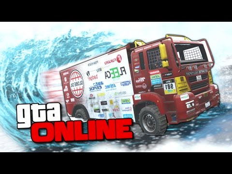 Видео: БЕЗУМНЫЕ ГОНКИ НА ГРУЗОВИКАХ ПО ЦУНАМИ  В GTA 5 ONLINE ( ЖЕСТЬ )