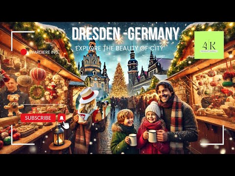 Видео: Дрезден - Германия - Самый красивый рождественский рынок - Пешеходная экскурсия - Туризм 4K