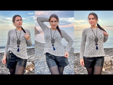 Видео: Джемпер ,,Листья Brunello Cucinelli,, готов. Мастер класс. Часть 3