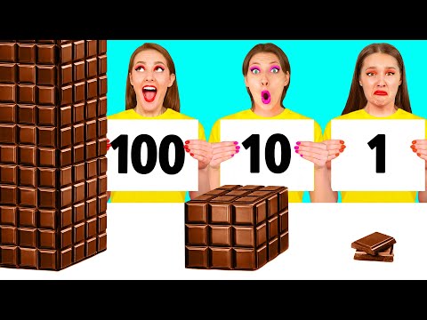 Видео: 100 Слоев Еды Челлендж | Съедобная Битва от Fun Fun Challenge