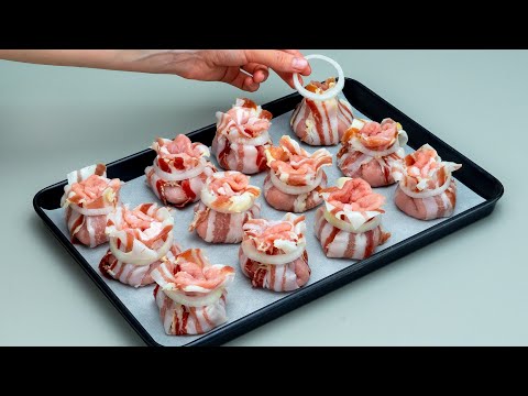 Видео: Завернула мясные мешочки в бекон. Ничего вкуснее не ела!