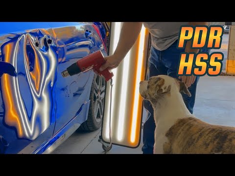 Видео: Ремонт вмятин без покраски на дверях Kia из HSS. Экономит деньги и время.