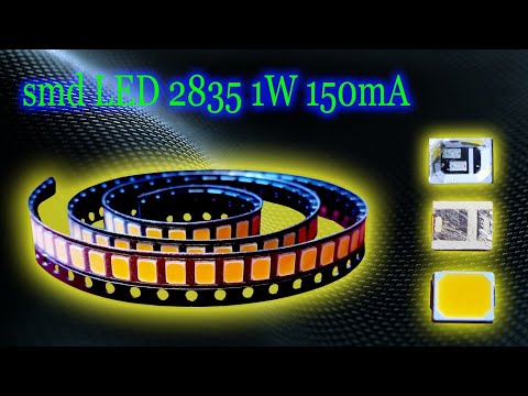 Видео: Хорошие светодиоды smd LED 2835 1W 150mA Обзор тест и сравнение