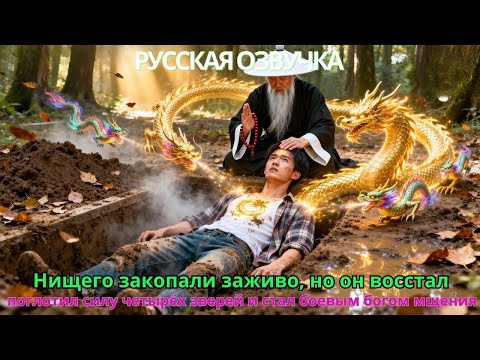 Видео: Нищего закопали заживо но он восстал, поглотил силу четырёх зверей и стал боевым богом мщения#дорама