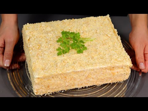Видео: Нежнейший Закусочный Торт "Наполеон" на Новогодний Праздничный стол