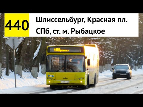 Видео: Автобус 440 "Шлиссельбург, Красная пл. - СПб, ст. м. "Рыбацкое"