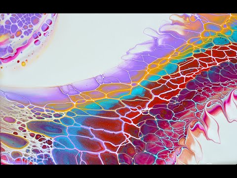 Видео: Драконий Fluid art.  Картина жидким акрилом, акриловая заливка.