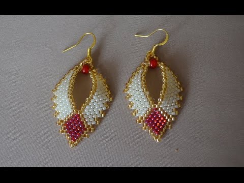 Видео: Серьги из бисера.  Бисероплетение.  Мастер класс