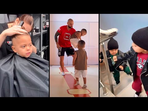 Видео: Красавчики близнецы Юлии Ефременковой с новой стрижкой пришли на тренировку в спортзал