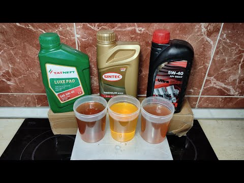 Видео: Тест +250 Татнефть Люкс ПАО 5w40 , Синтек Премиум 5w40 , Чемпиоил XTT 5w40 A3B4