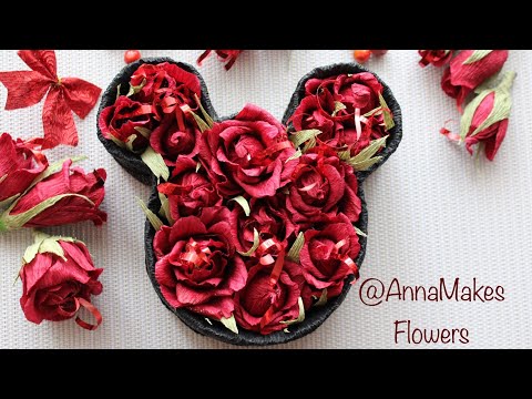 Видео: Букет из бумаги / DIY Crepe paper Bouquet