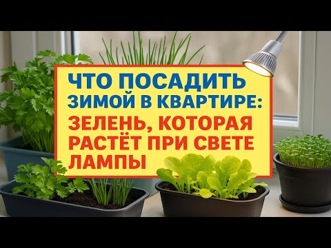 Видео: Что посадить зимой в квартире: зелень и овощи, которые растут даже без солнца