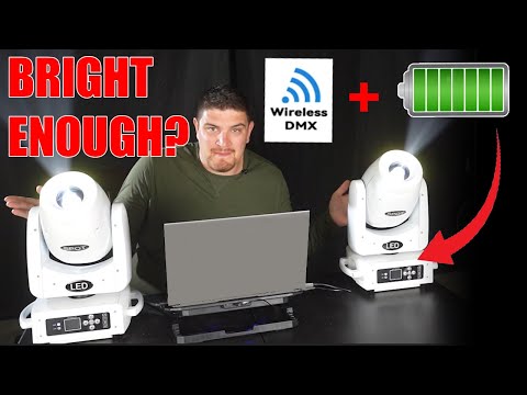 Видео: Действительно ли хороши эти вращающиеся головы на батарейках на 100 Вт? Оба светятся BPM-прожекто...