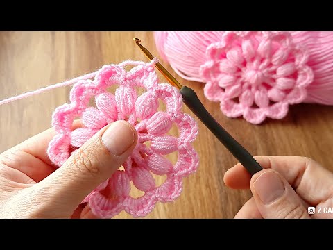 Видео: Невероятно простой и великолепный узор «Цветок» крючком.