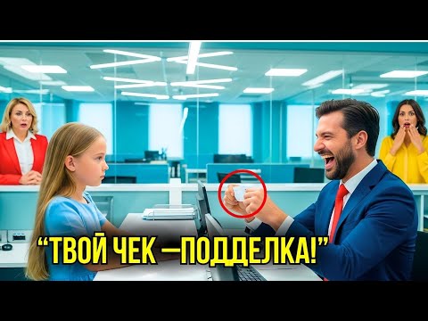 Видео: Кассир Банка РАЗОРВАЛ Чек Маленькой Девочки Ради Шутки – Не Зная, Что Её Мать – Владелец Банка...