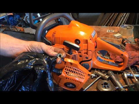 Видео: Бензопила ,,Хускварна,, 435-й модели! Если нет оригинальной детали импровизируй!