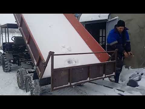 Видео: Прицеп самосвал для минитрактора.