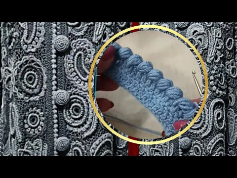 Видео: Обвязка края изделия пышными столбиками.МК