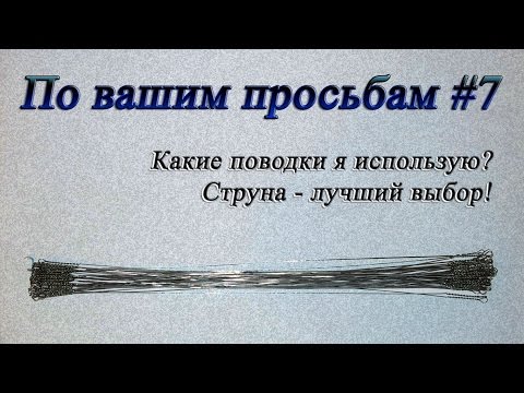 Видео: По вашим просьбам #7 Какие поводки я использую? Струна - лучший выбор!