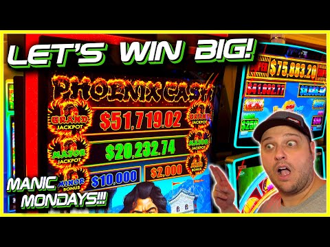 Видео: Давайте выиграем по-крупному!! Ударим по-крупному в новом слоте Phoenix Cash! Manic Monday, эпизо...