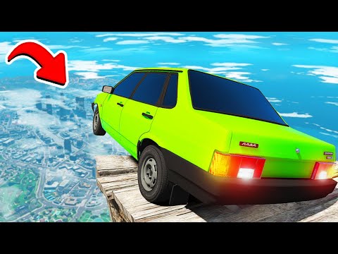 Видео: СБРОСИЛ РУССКИЙ ВАЗ 21099 С ОБРЫВА В ГТА 5 МОДЫ! ЭКСПЕРИМЕНТЫ В GTA 5 ВИДЕО MODS