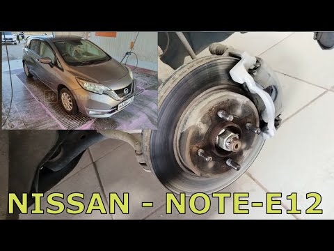Видео: Замена передние тормозные колодок на автомобиле НИССАН — НОУТ-Е12. (NISSAN — NOTE).