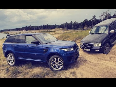 Видео: Range Rover Sport SVR и Land Cruiser 105 в песке.