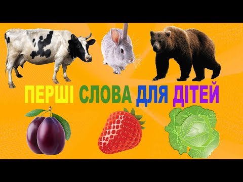 Видео: Перші Слова Для малюка ☀️ Для найменших ☀️ Звуки тварин ☀️розвиваючі мультики для дітей 1-2 років