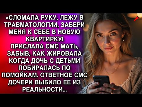 Видео: «СЛОМАЛА РУКУ, ЛЕЖУ В ТРАВМАТОЛОГИИ, ЗАБЕРИ МЕНЯ К СЕБЕ В НОВУЮ КВАРТИРУ!» ПРИСЛАЛА СМС МАТЬ