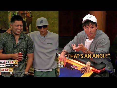 Видео: Весь стол наблюдает, как он играет с собой в потенциальной раздаче в покере на 420 000 долларов @...
