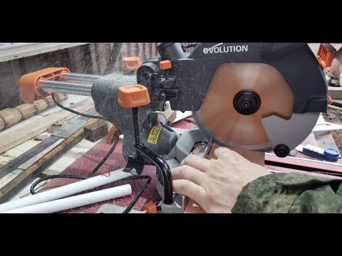 Видео: Пила торцевая Evolution R210SMS в работе. Плюсы и минусы.
