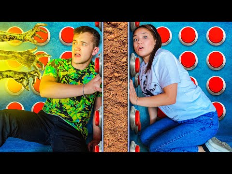 Видео: 100 РАДИОАКТИВНЫЙ КНОПОК в ШКОЛЕ ЧЕРНОБЫЛЯ! Сотрудники ИГРЫ В КАЛЬМАРА поймали нас!