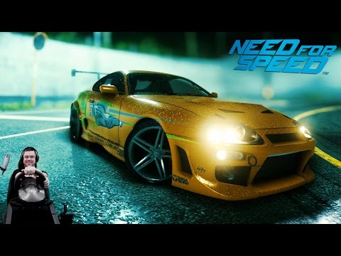 Видео: Божественная Toyota Supra Брайна О'Коннера NFS 2016 на руле Fanatec Porsche 911 GT2