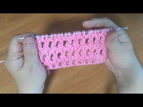 Видео: Вот такая сеточка спицами