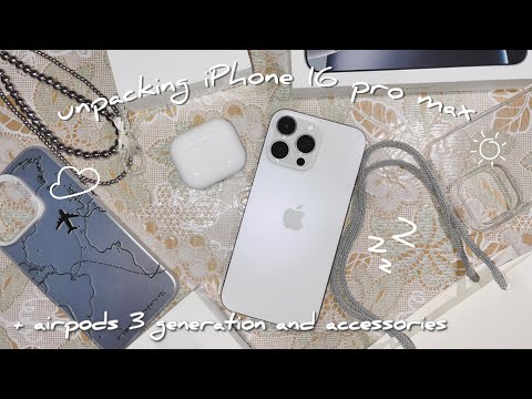Видео: Распаковка iPhone 16 pro max, AirPods и аксессуаров / мои впечатления, оформление🌷☺️