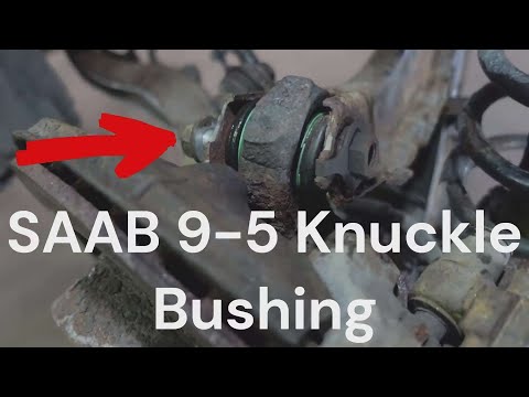 Видео: Как заменить верхний сайлентблок заднего поворотного кулака SAAB 9-5 1999-2009