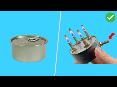 Видео: Как сделать мини-печку — идеально для кемпинга и выживания. Очень просто, всего за 5 минут!