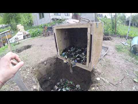 Видео: Битое стекло вместо щебня при подготовке фундамента.