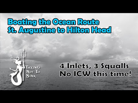 Видео: Путешествие на лодке из Сент-Огастина в Хилтон-Хед — прохождение океанских заливов. E147