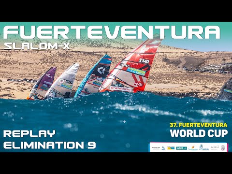 Видео: Финал отборочного турнира Slalom-X 9 | 37. Кубок мира по виндсерфингу на Фуэртевентуре — PWA Slal...