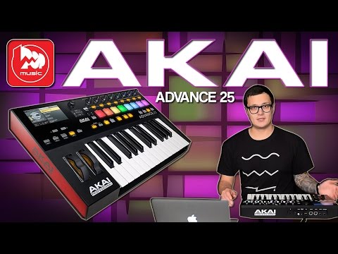 Видео: AKAI ADVANCE 25 - новейшая миди клавиатура с интерактивным ЖК дисплеем