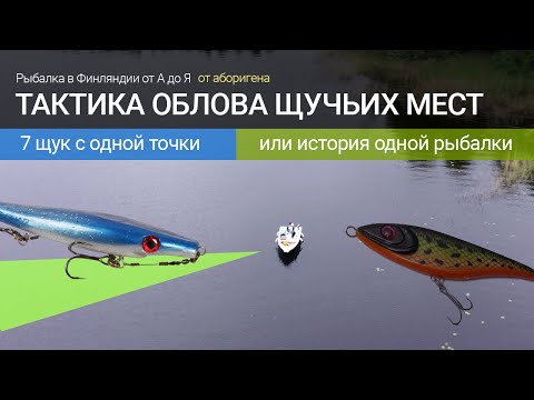 Видео: Тактика облова щучьих мест. Рыбалка в Финляндии