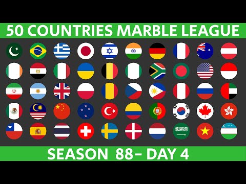 Видео: 50 стран, Лига гонок по мрамору, сезон 88, день 4/10, гонка по мрамору в Альгоду