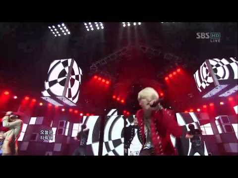 Видео: BIG BANG [FANTASTIC BABY] @SBS Inkigayo Популярная песня 20120422