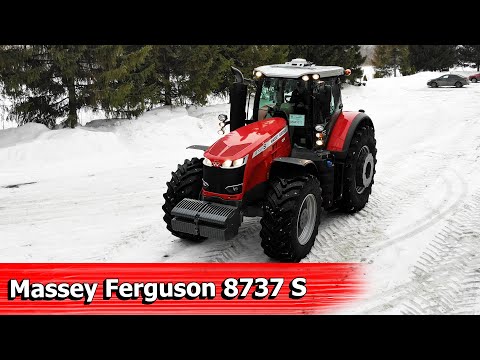 Видео: ОБЗОР ТРАКТОРА MASSEY FERGUSON 8737 S. ПЕРВЫЙ В ОБЛАСТИ.